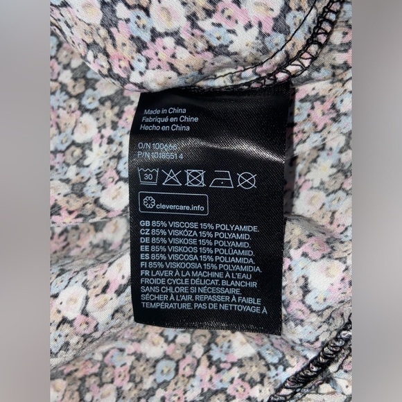 Women’s‎ H&M floral oversized balloon sleeves boho dress size medium - Picture 4 of 10